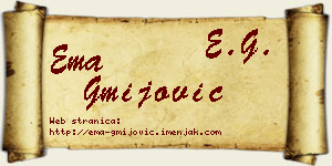 Ema Gmijović vizit kartica